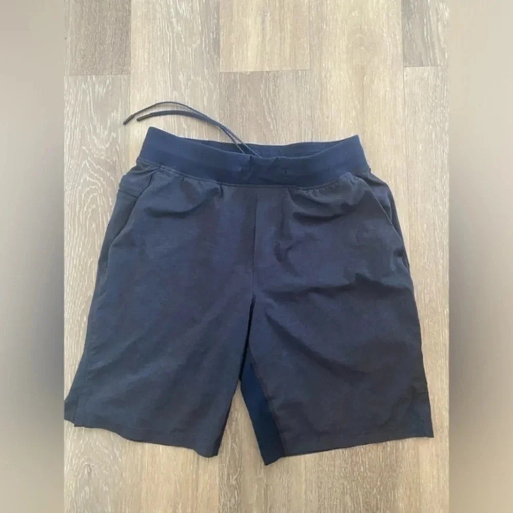 Lululemon T.H.E. Short *Linerless 9" Updated Heather Allover Iron Blue True Navy